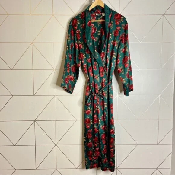 Vintage La Senza 100% Silk Floral Robe - Picture 2 of 8